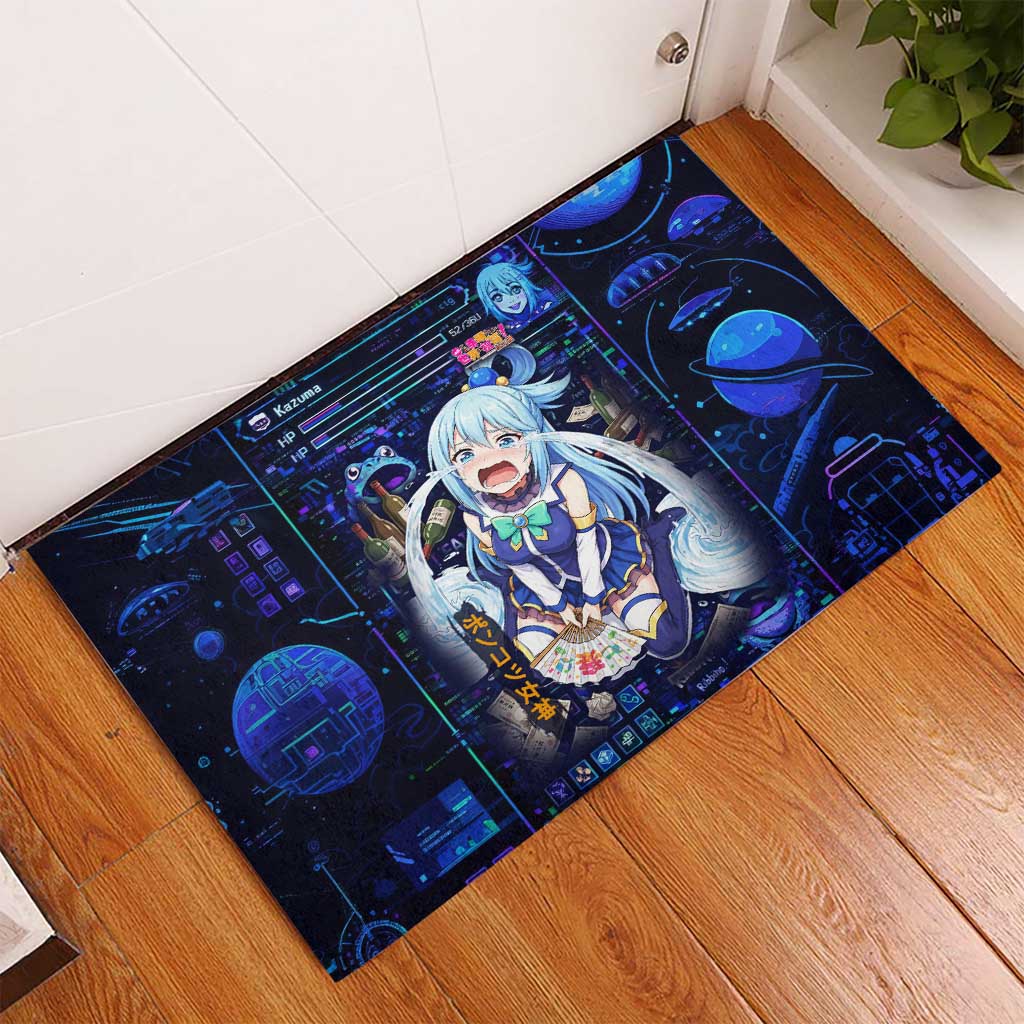 Aqua Axis Order High Priestess Rubber Doormat Retro Anime RPG Interface Style