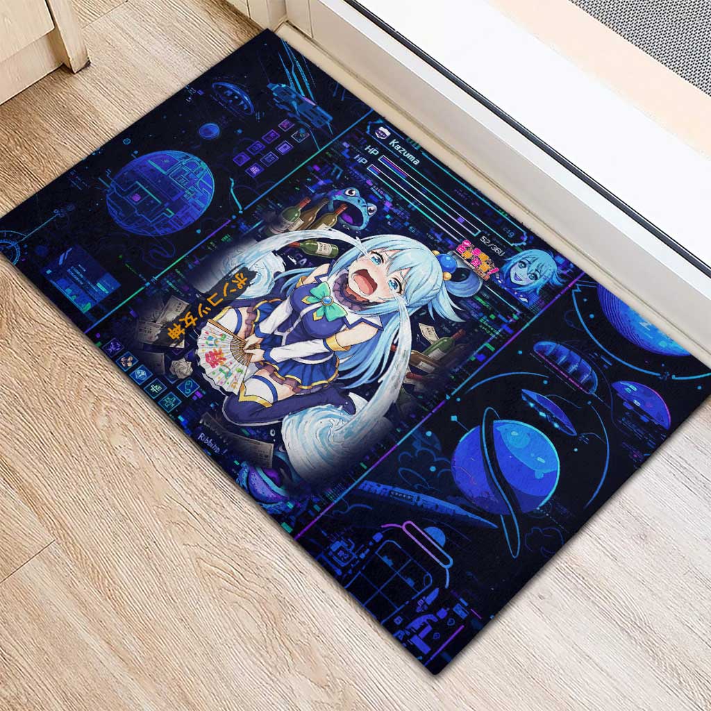 Aqua Axis Order High Priestess Rubber Doormat Retro Anime RPG Interface Style