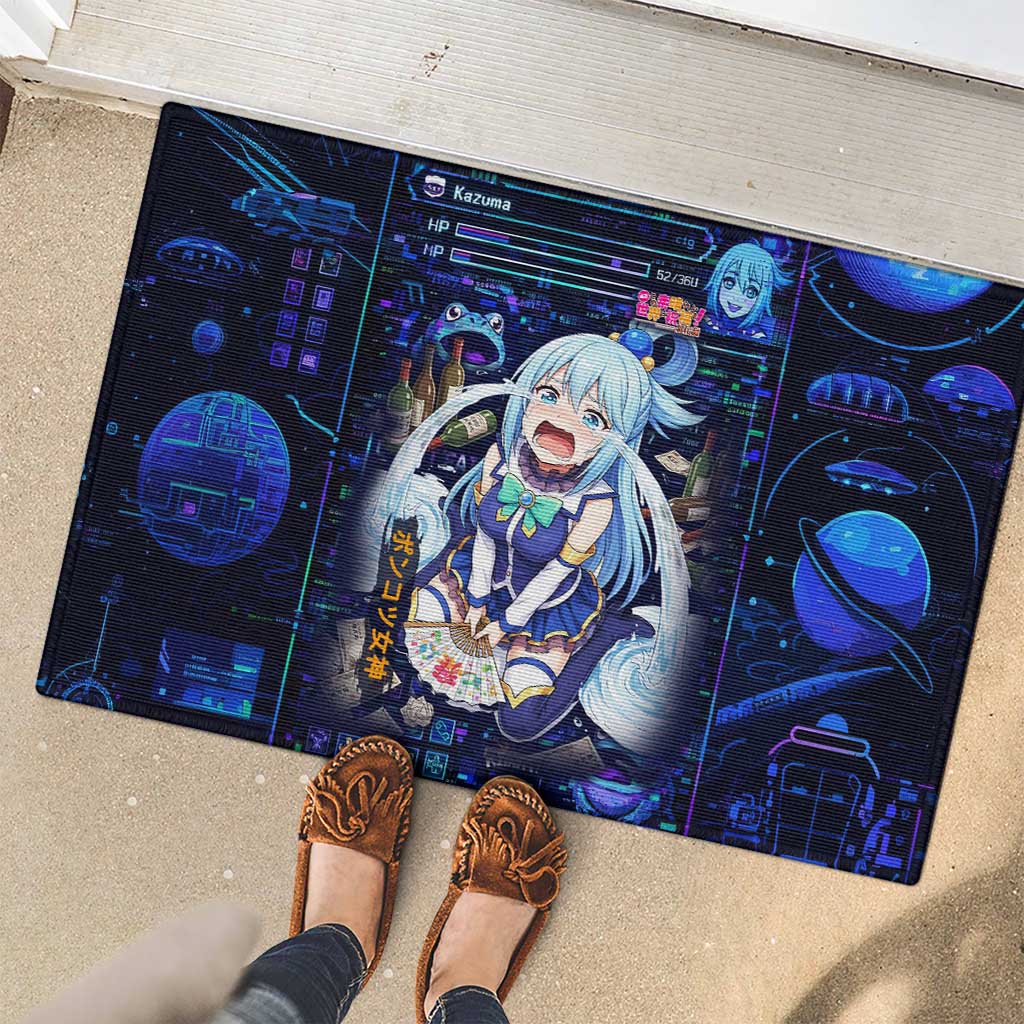 Aqua Axis Order High Priestess Rubber Doormat Retro Anime RPG Interface Style