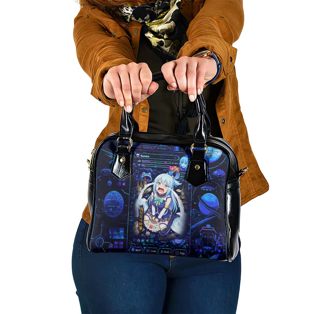 Aqua Axis Order High Priestess Shoulder Handbag Retro Anime RPG Interface Style