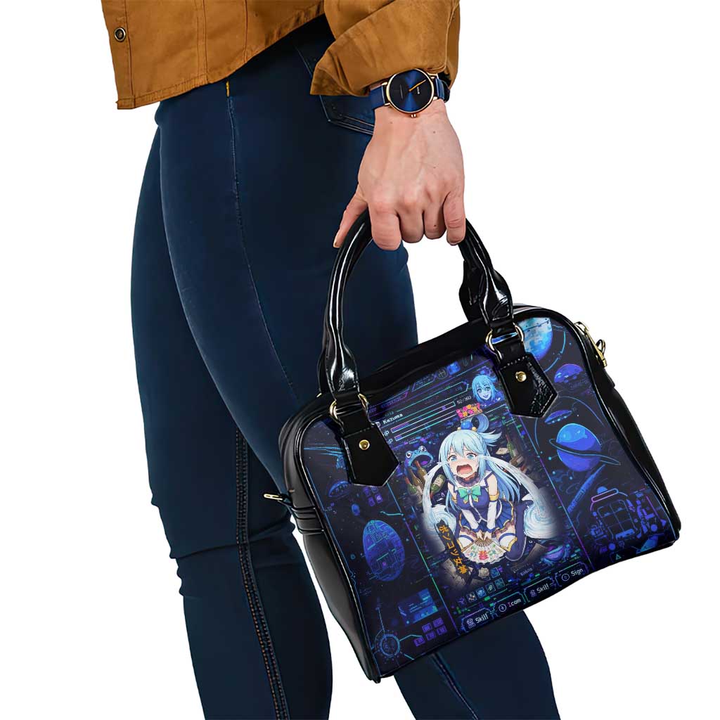 Aqua Axis Order High Priestess Shoulder Handbag Retro Anime RPG Interface Style