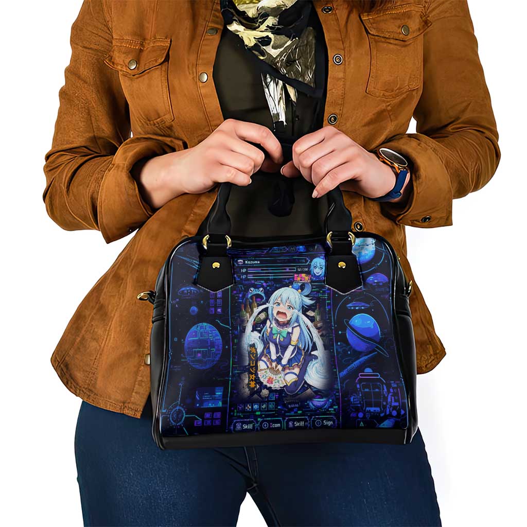 Aqua Axis Order High Priestess Shoulder Handbag Retro Anime RPG Interface Style