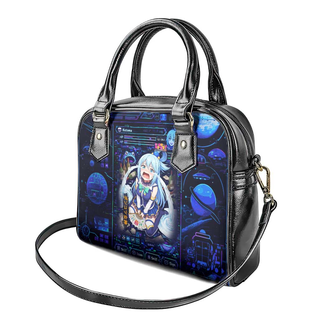 Aqua Axis Order High Priestess Shoulder Handbag Retro Anime RPG Interface Style