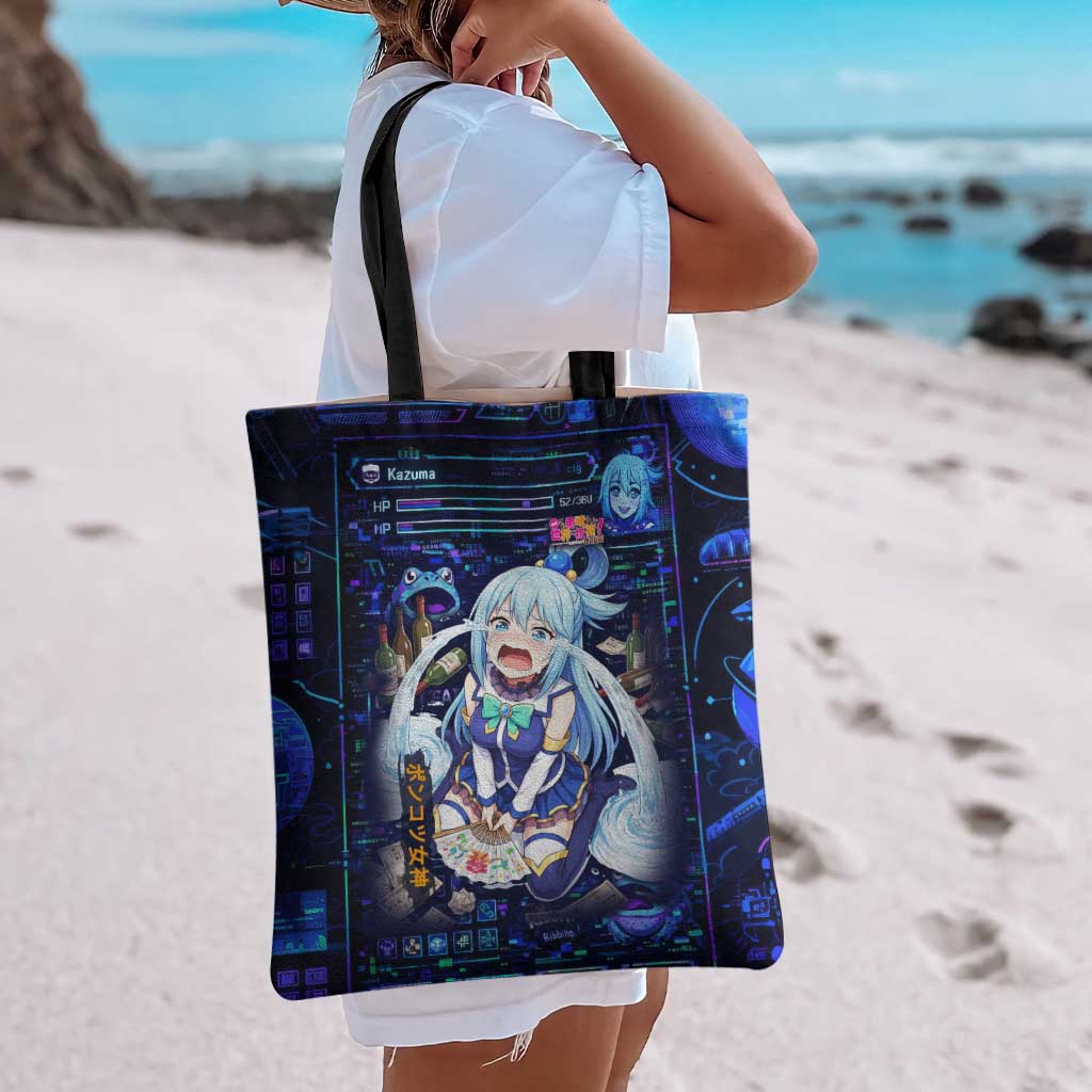 Aqua Axis Order High Priestess Tote Bag Retro Anime RPG Interface Style