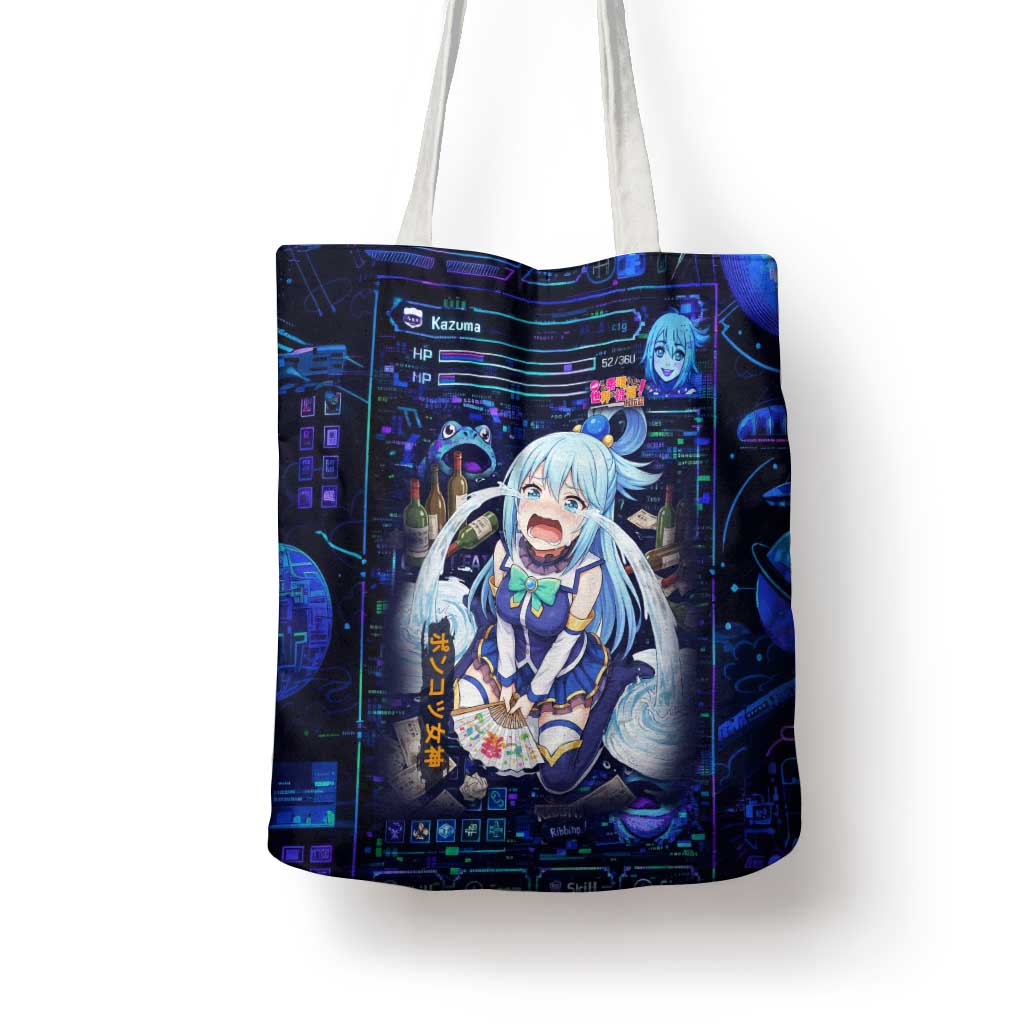 Aqua Axis Order High Priestess Tote Bag Retro Anime RPG Interface Style