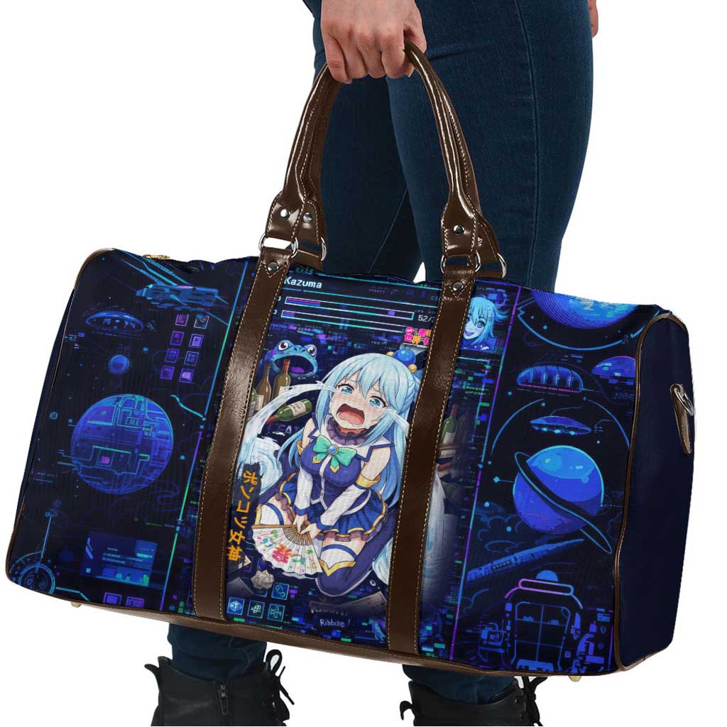 Aqua Axis Order High Priestess Travel Bag Retro Anime RPG Interface Style