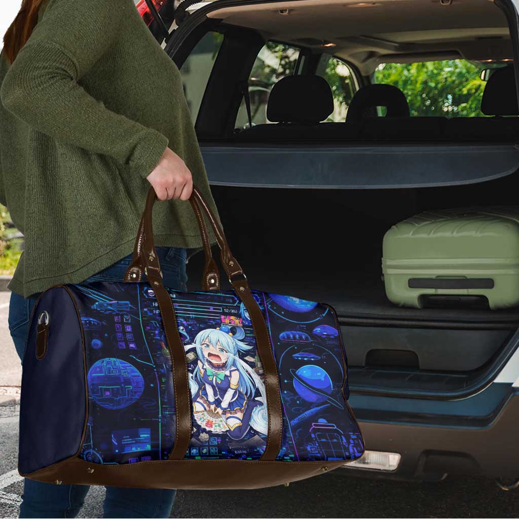 Aqua Axis Order High Priestess Travel Bag Retro Anime RPG Interface Style