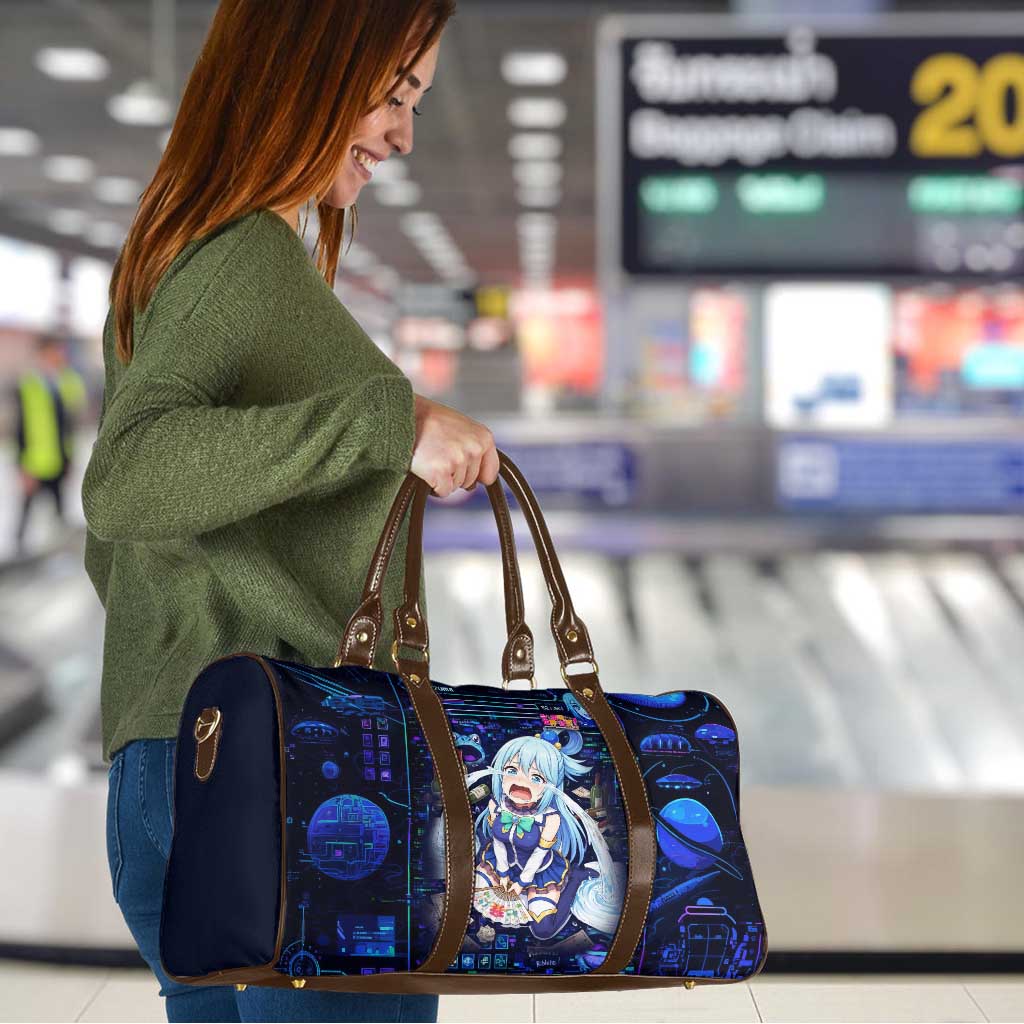 Aqua Axis Order High Priestess Travel Bag Retro Anime RPG Interface Style