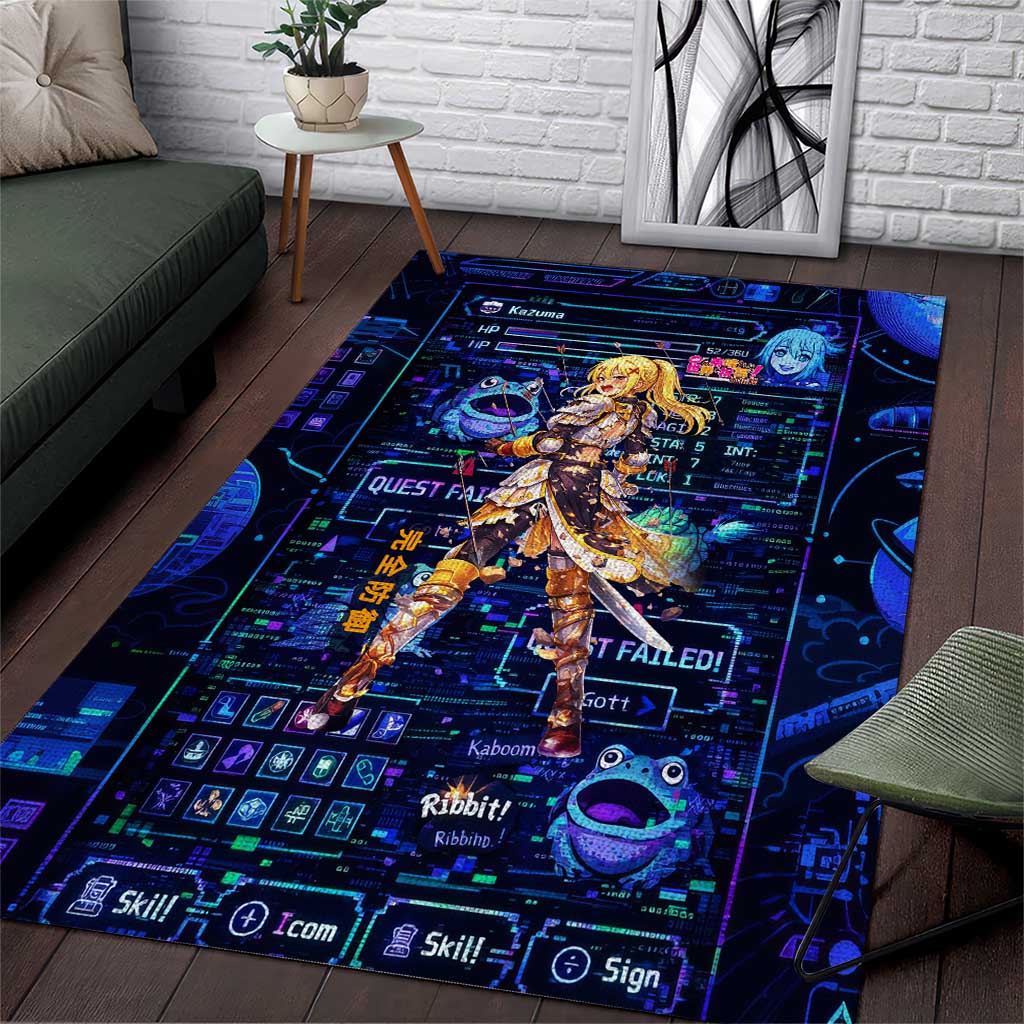Darkness Lalatina Area Rug Retro Anime RPG Interface Style