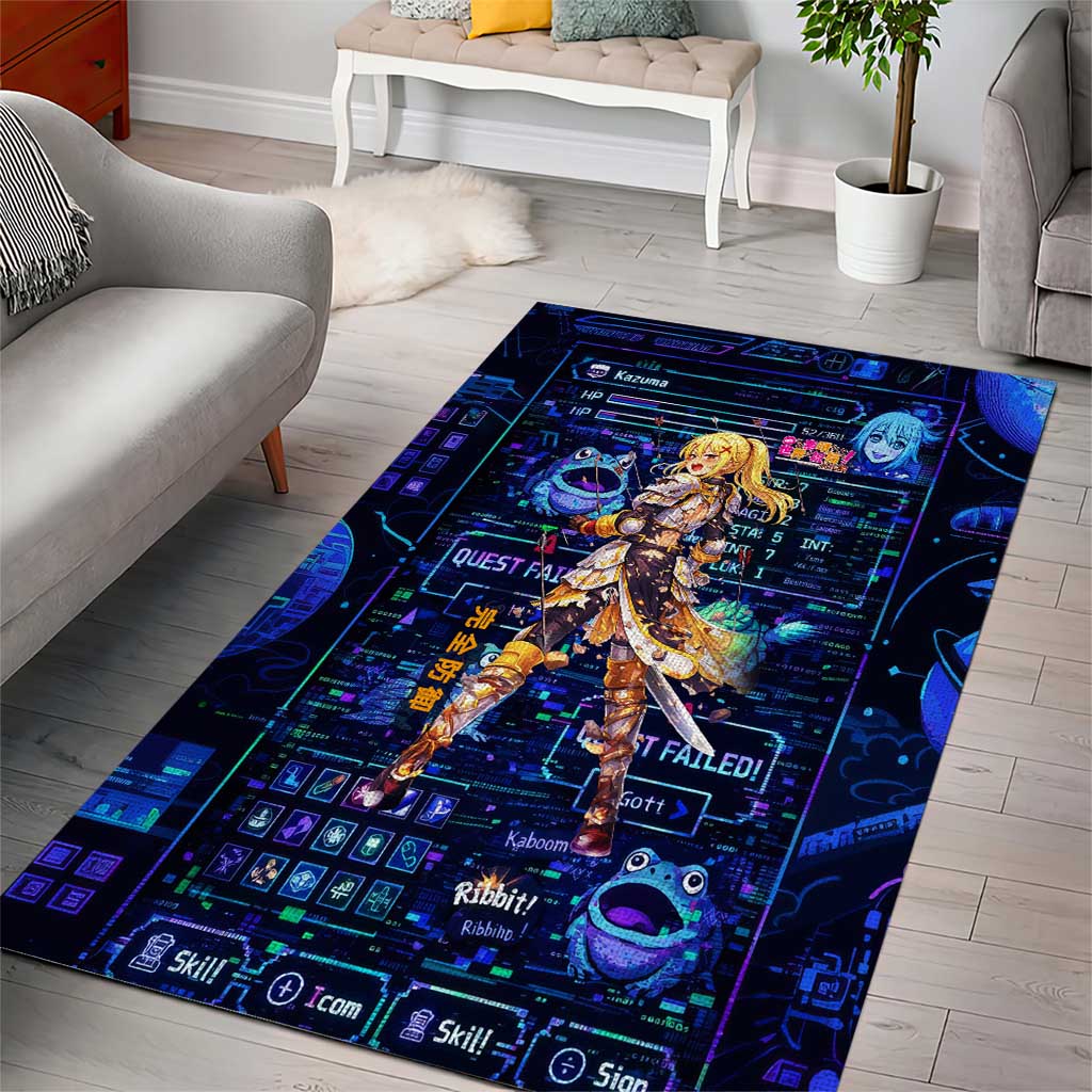 Darkness Lalatina Area Rug Retro Anime RPG Interface Style