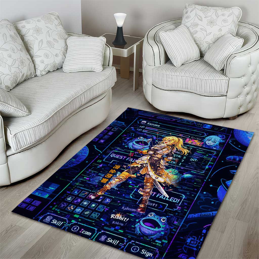 Darkness Lalatina Area Rug Retro Anime RPG Interface Style