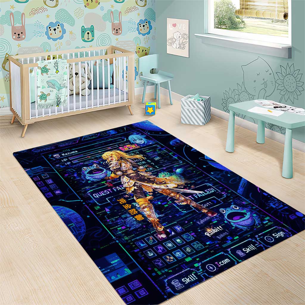 Darkness Lalatina Area Rug Retro Anime RPG Interface Style