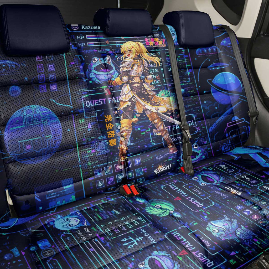 Darkness Lalatina Back Car Seat Cover Retro Anime RPG Interface Style