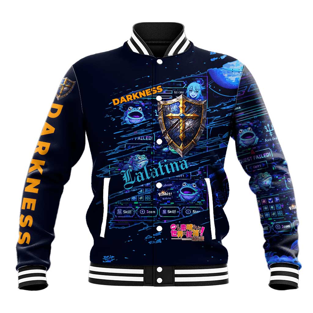 Darkness Lalatina Baseball Jacket Retro Anime RPG Interface Style