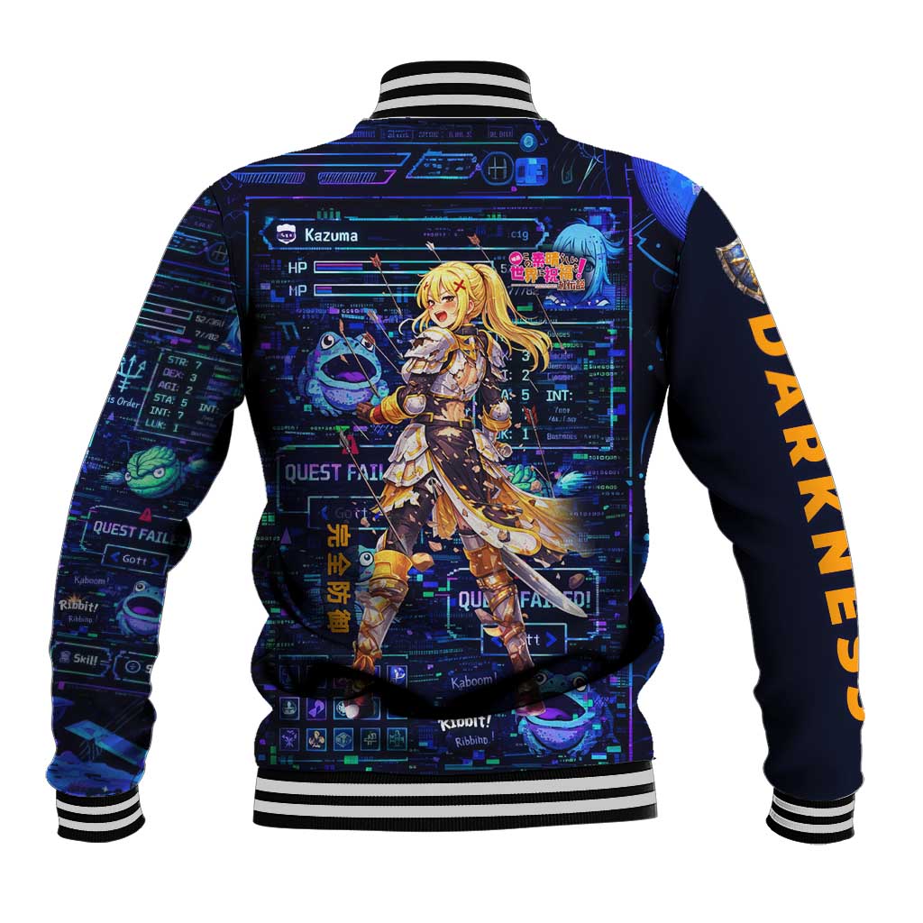 Darkness Lalatina Baseball Jacket Retro Anime RPG Interface Style