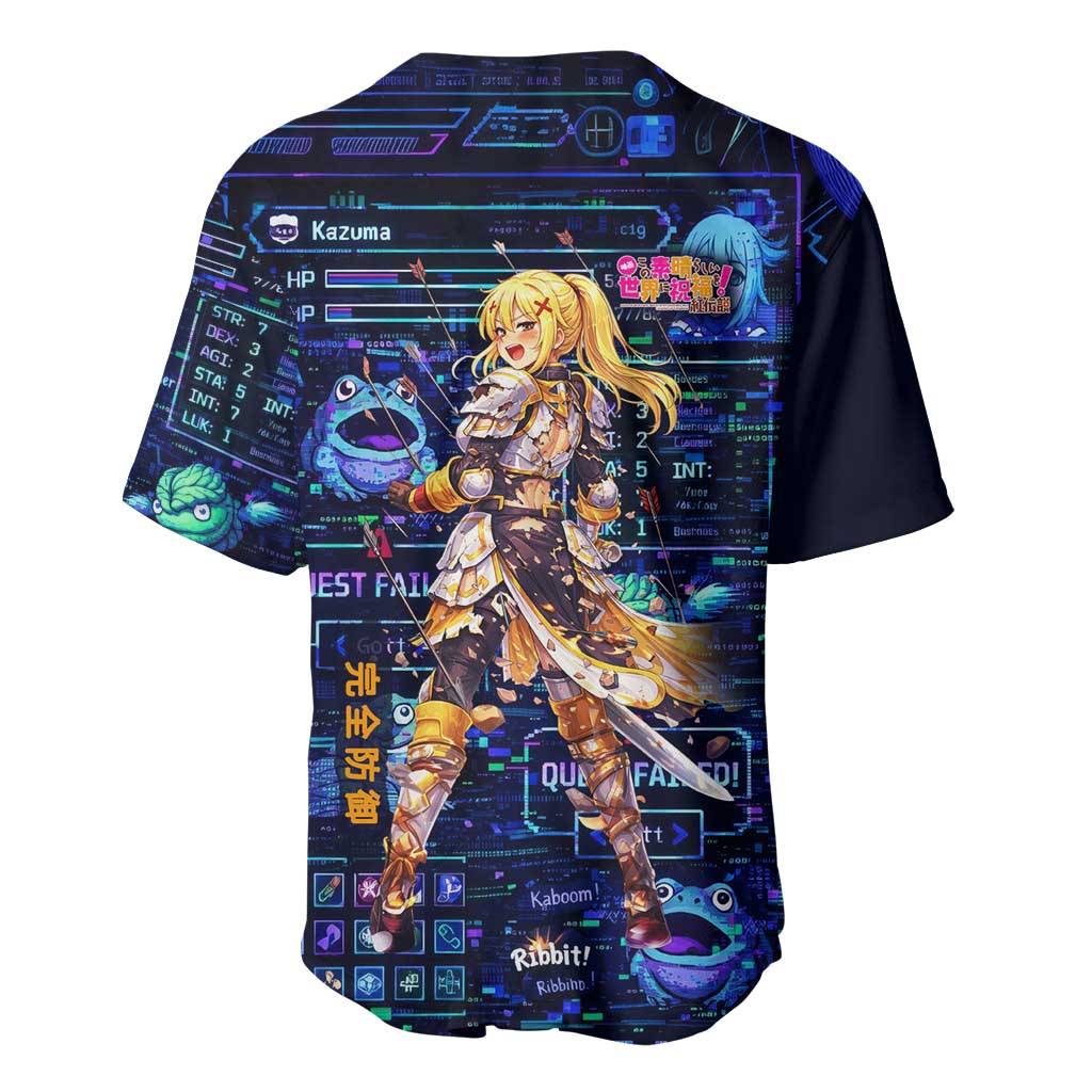 Darkness Lalatina Baseball Jersey Retro Anime RPG Interface Style