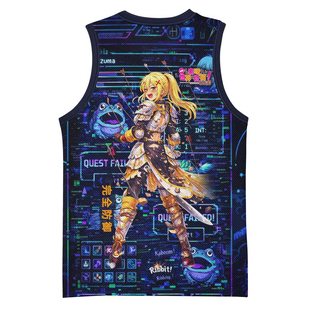 Darkness Lalatina Basketball Jersey Retro Anime RPG Interface Style