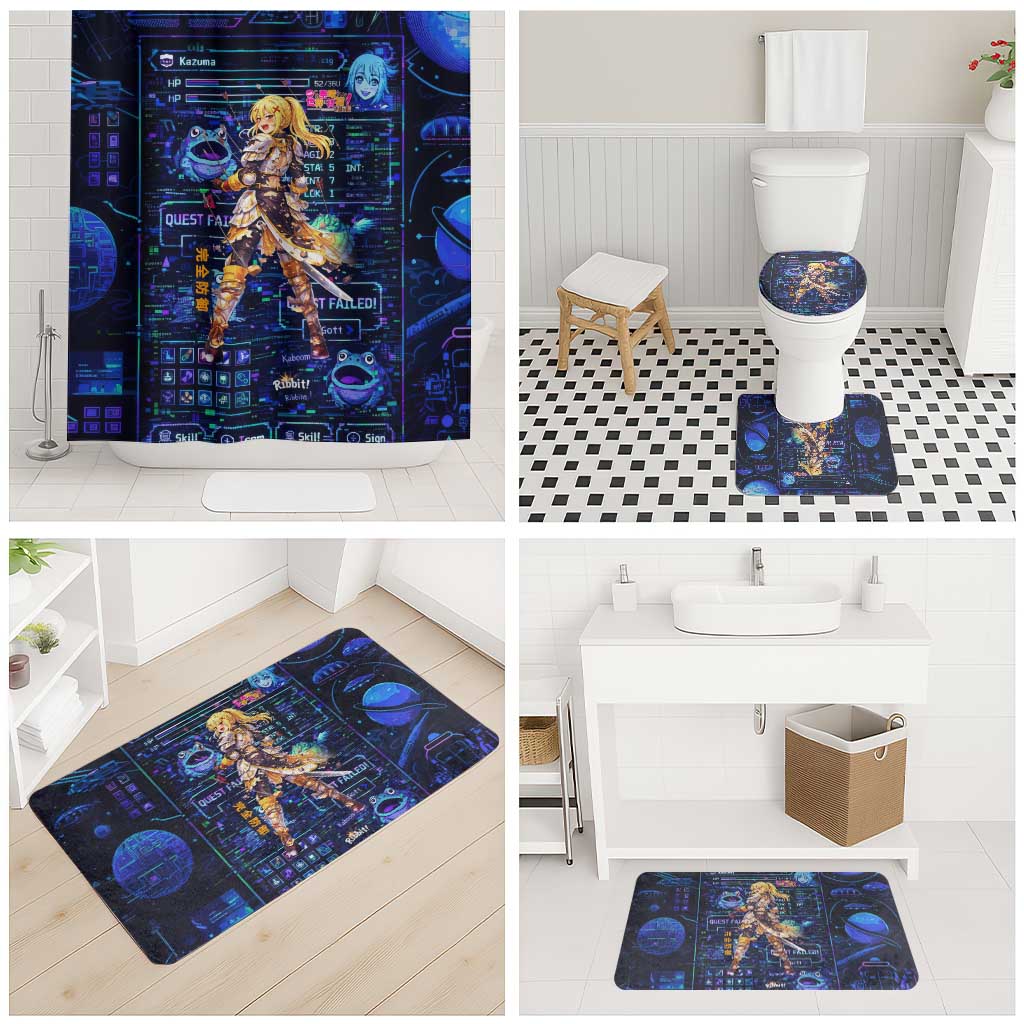 Darkness Lalatina Bathroom Set Retro Anime RPG Interface Style