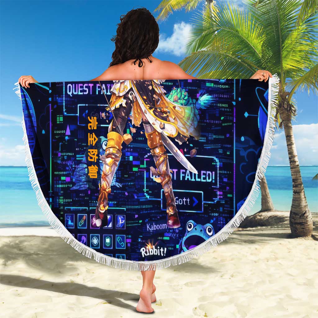Darkness Lalatina Beach Blanket Retro Anime RPG Interface Style
