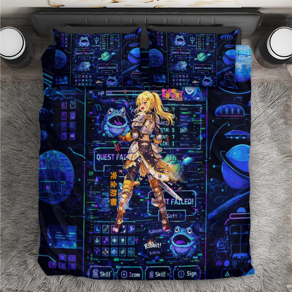 Darkness Lalatina Bedding Set Retro Anime RPG Interface Style