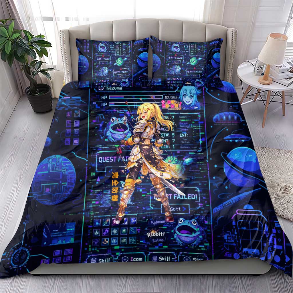 Darkness Lalatina Bedding Set Retro Anime RPG Interface Style