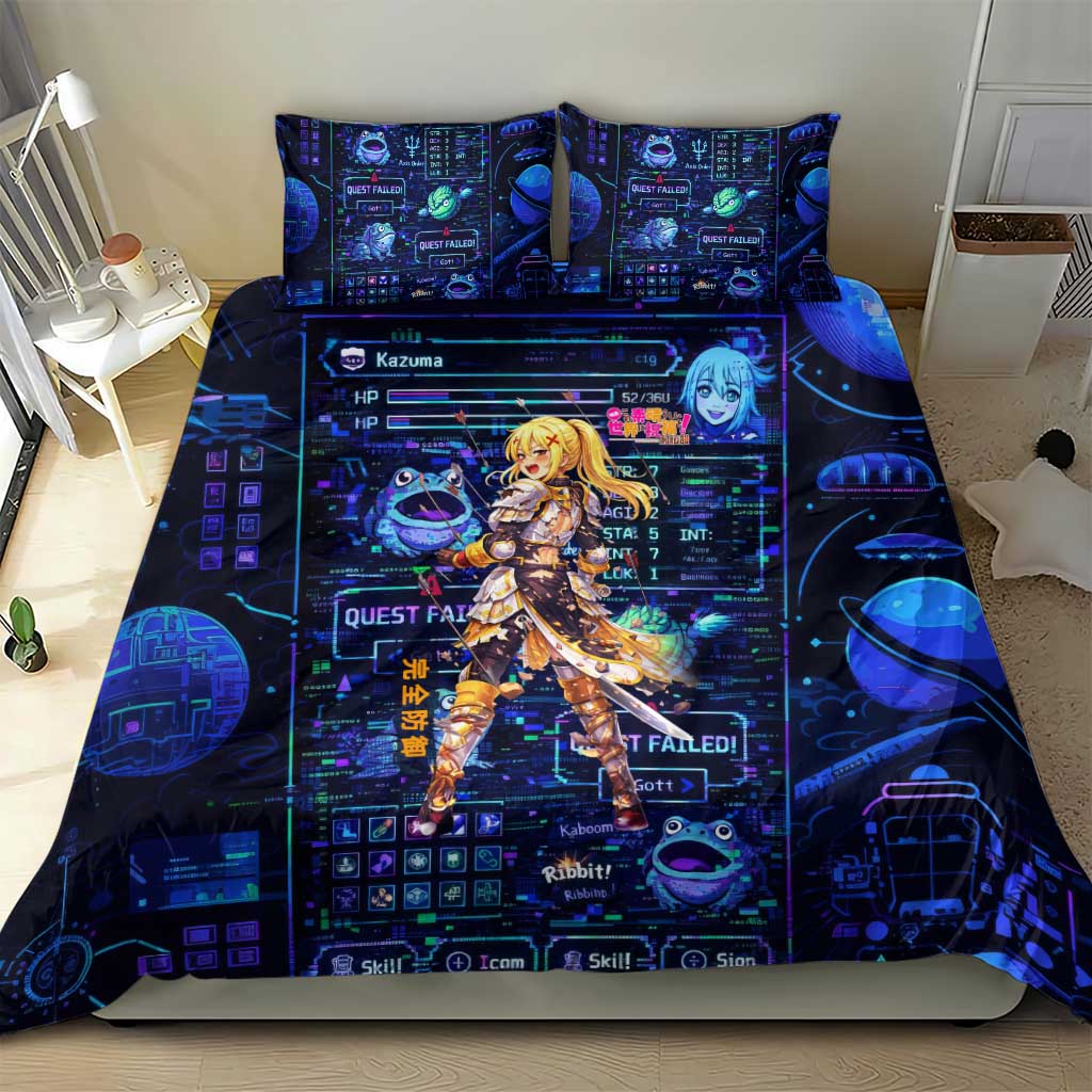 Darkness Lalatina Bedding Set Retro Anime RPG Interface Style