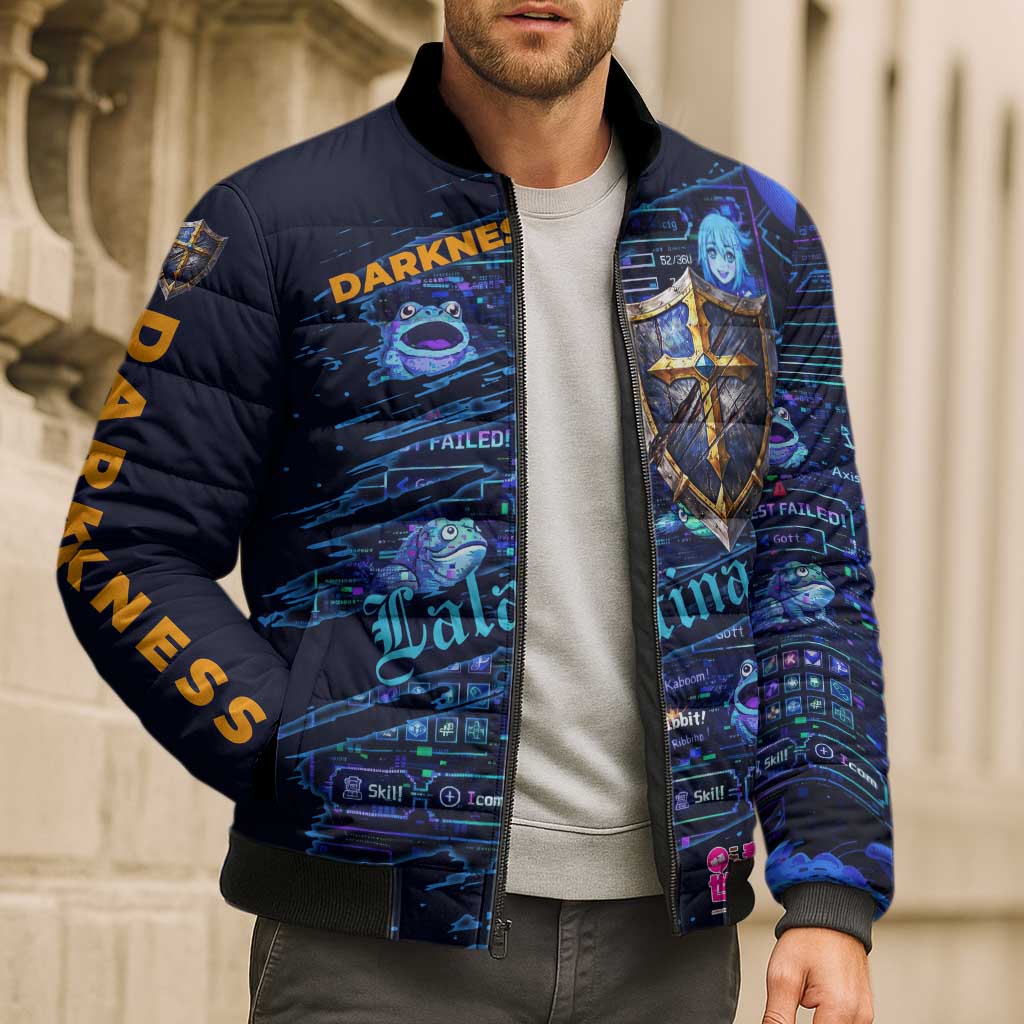 Darkness Lalatina Bomber Puffer Jacket Retro Anime RPG Interface Style