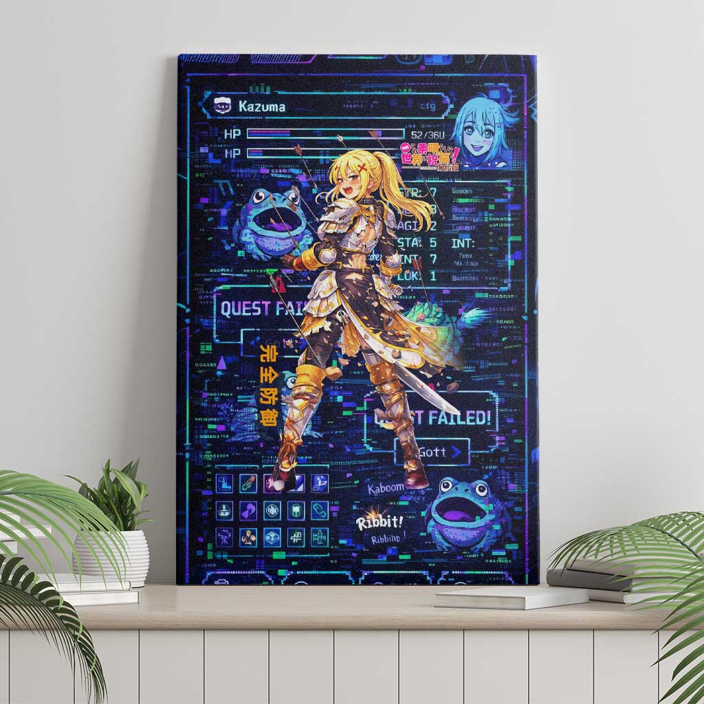 Darkness Lalatina Canvas Wall Art Retro Anime RPG Interface Style