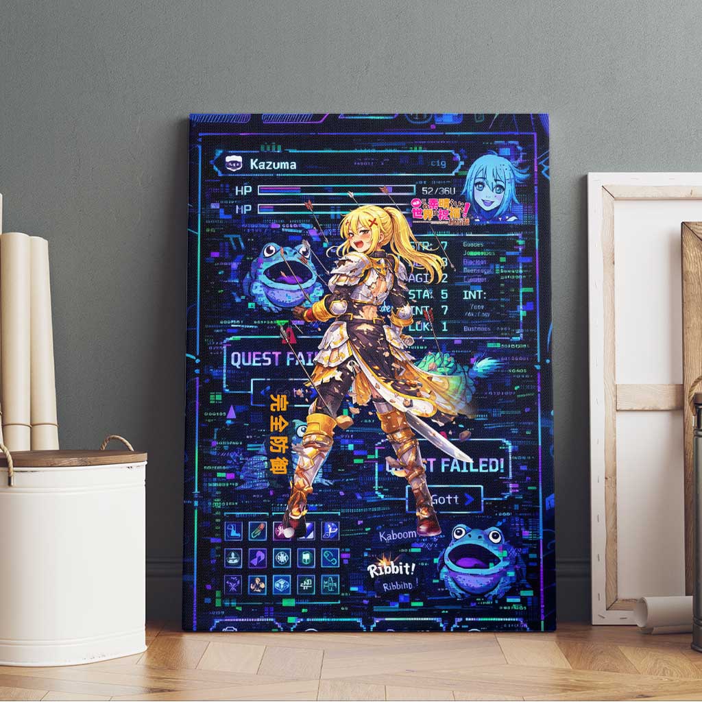 Darkness Lalatina Canvas Wall Art Retro Anime RPG Interface Style