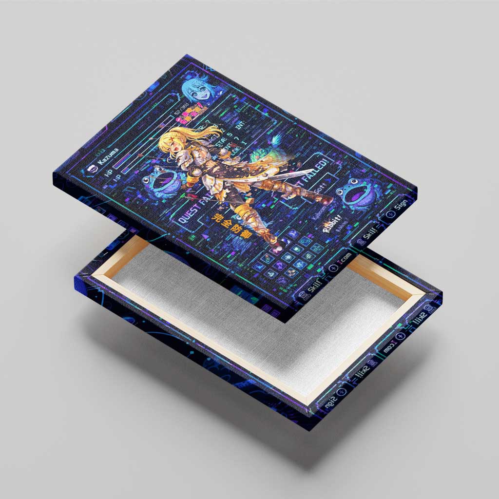 Darkness Lalatina Canvas Wall Art Retro Anime RPG Interface Style