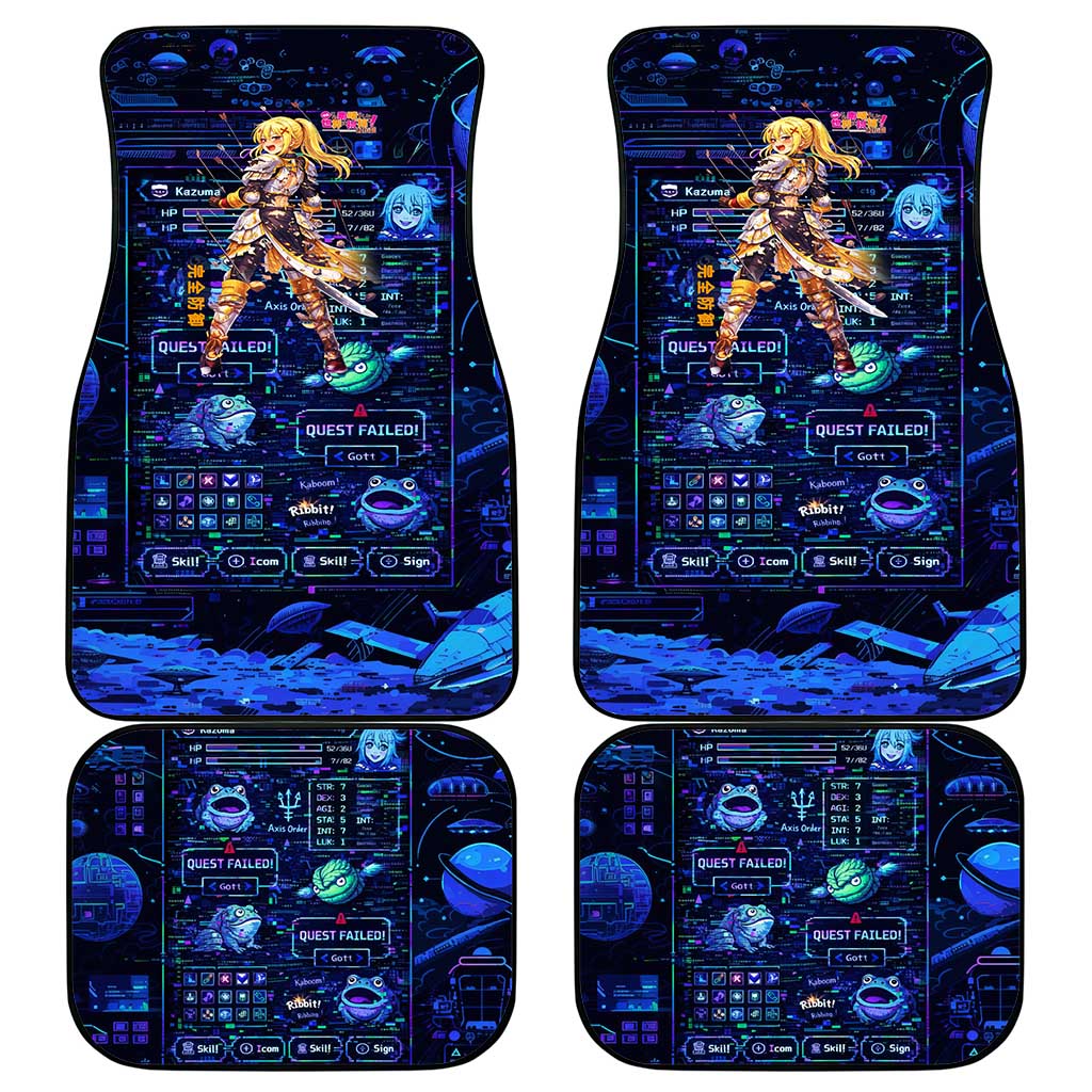 Darkness Lalatina Car Mats Retro Anime RPG Interface Style
