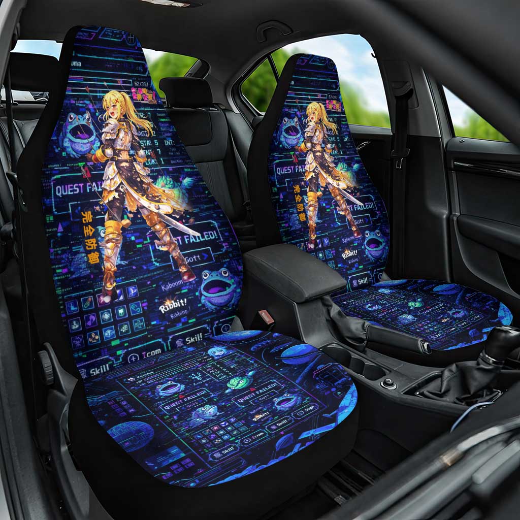 Darkness Lalatina Car Seat Cover Retro Anime RPG Interface Style
