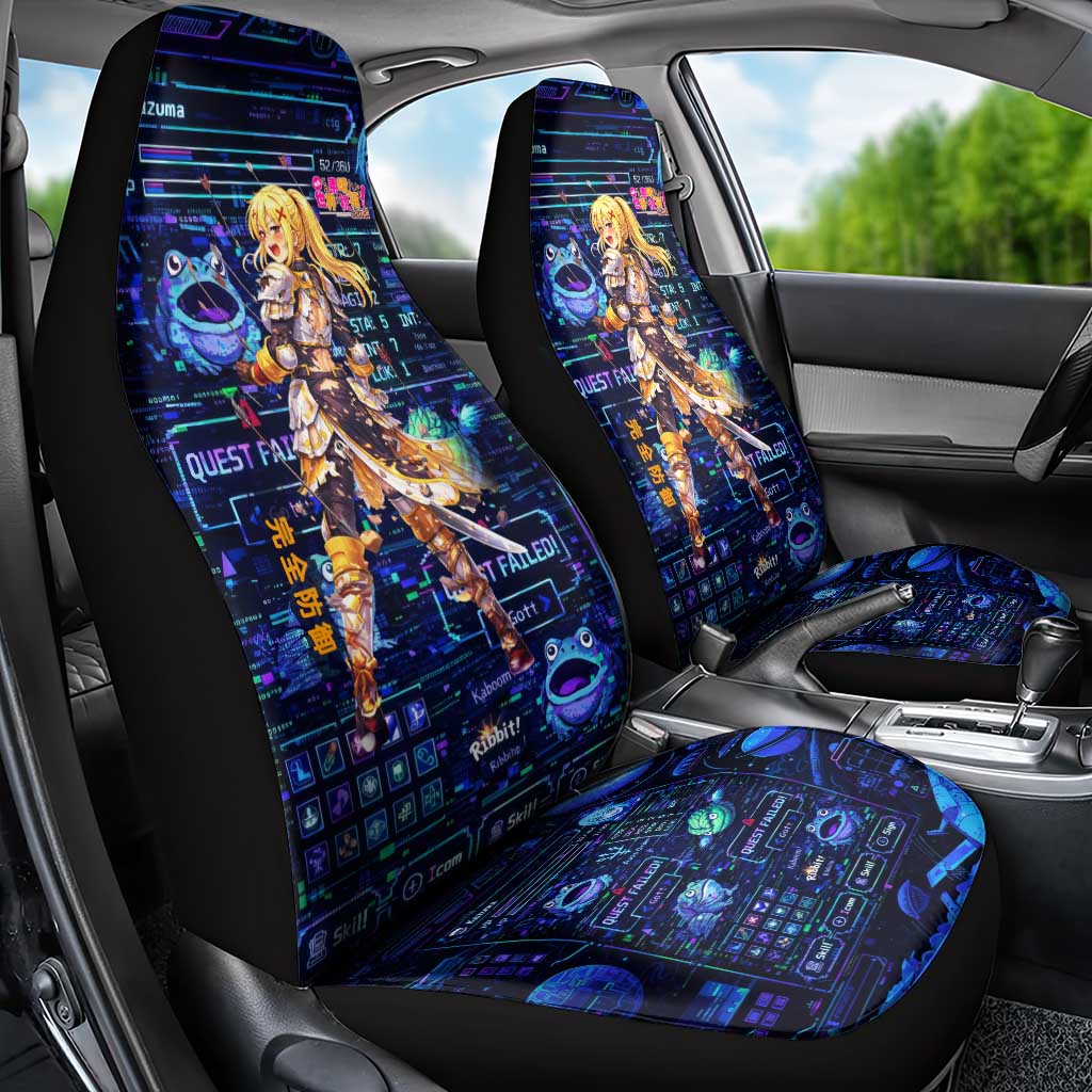 Darkness Lalatina Car Seat Cover Retro Anime RPG Interface Style
