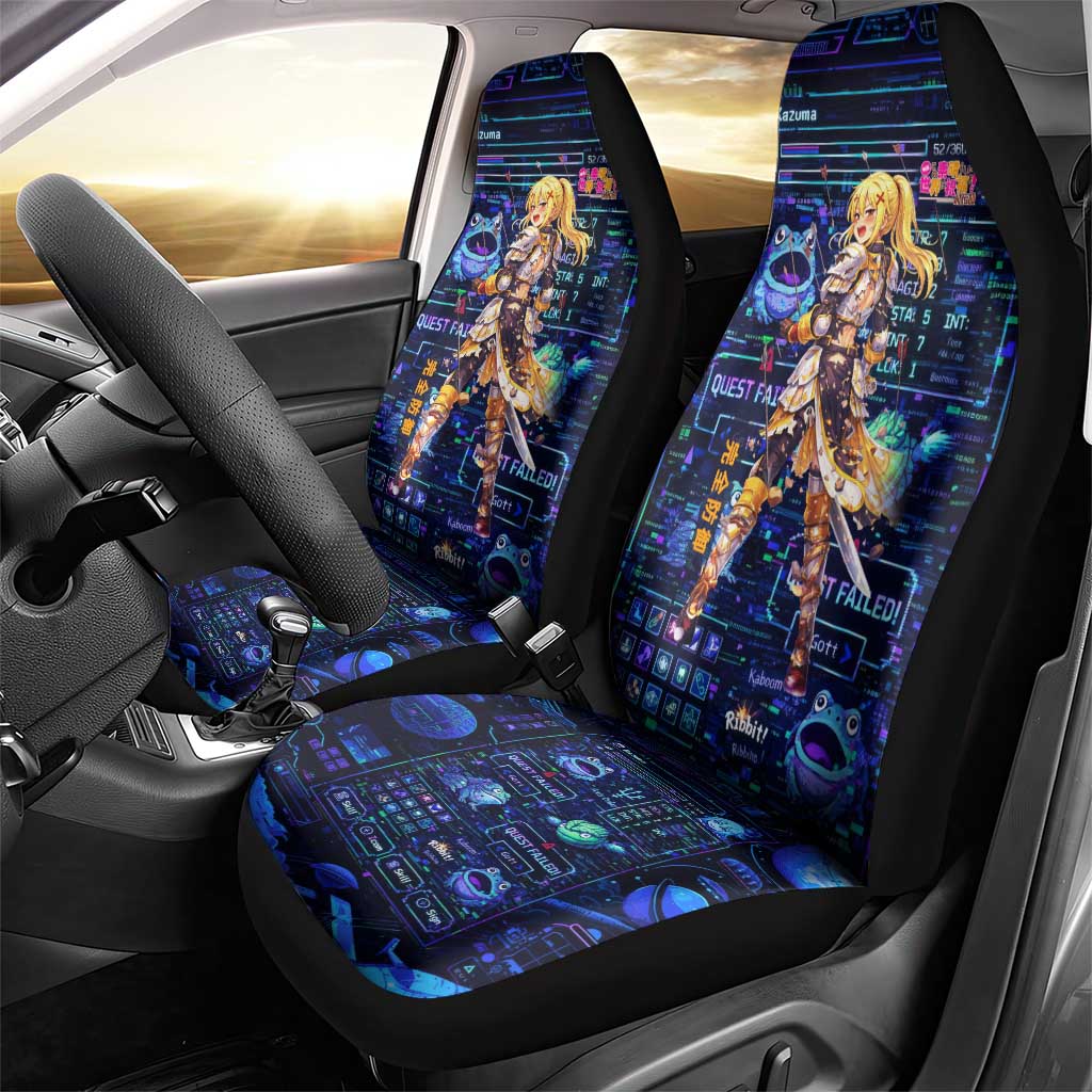 Darkness Lalatina Car Seat Cover Retro Anime RPG Interface Style