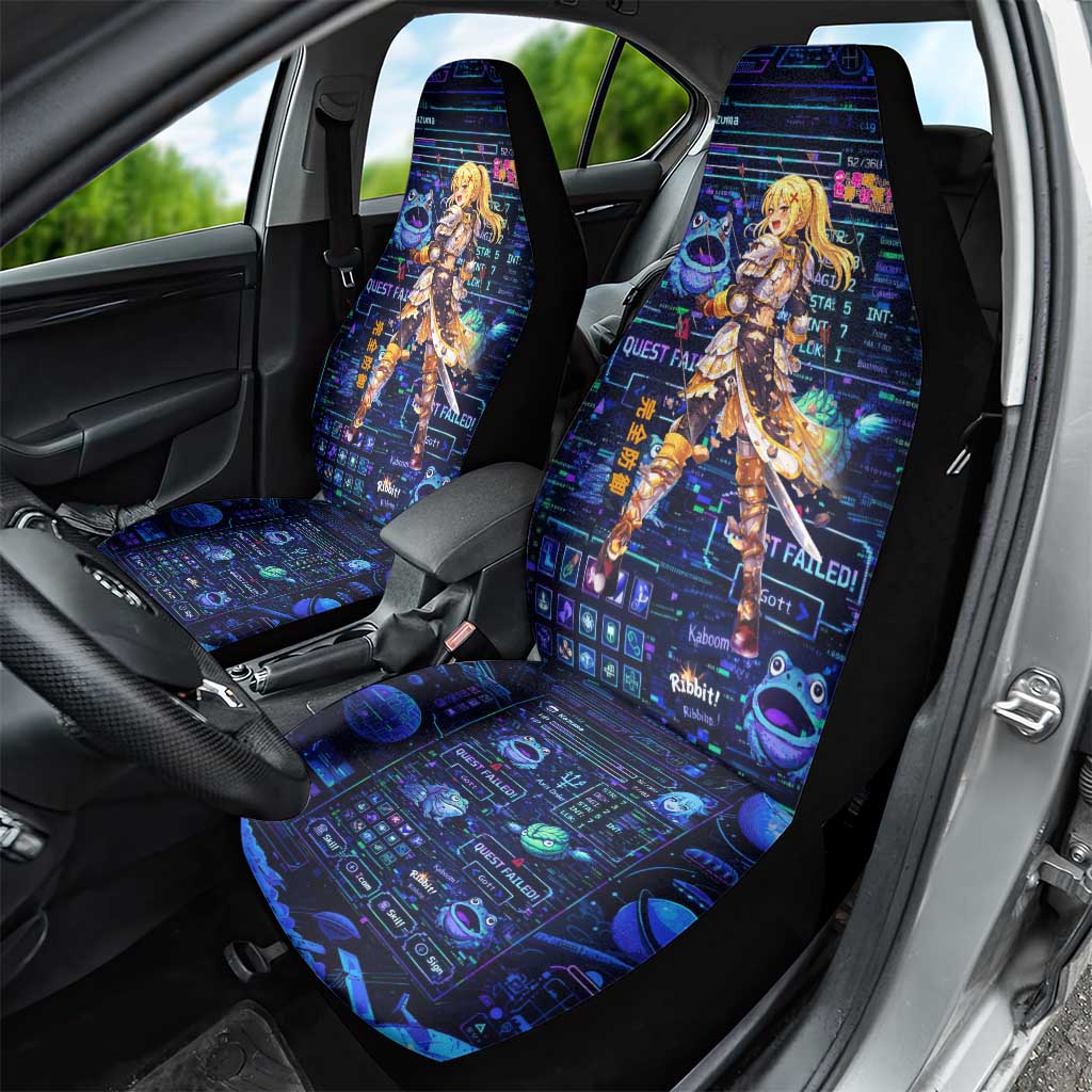 Darkness Lalatina Car Seat Cover Retro Anime RPG Interface Style