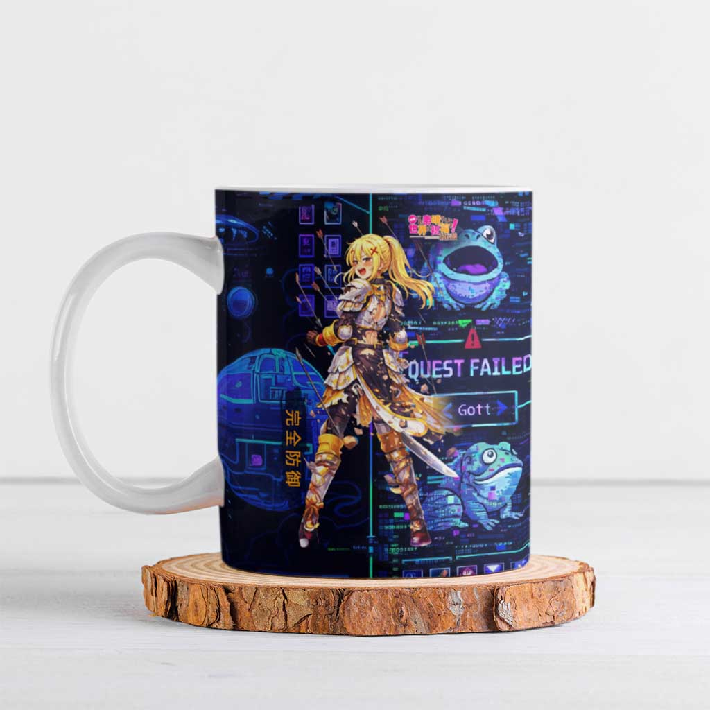 Darkness Lalatina Ceramic Mug Retro Anime RPG Interface Style