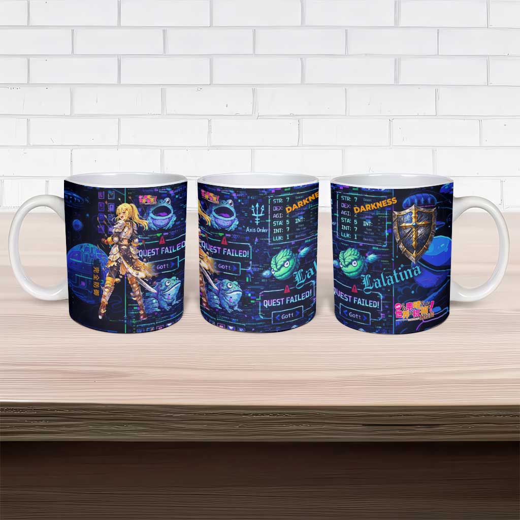 Darkness Lalatina Ceramic Mug Retro Anime RPG Interface Style