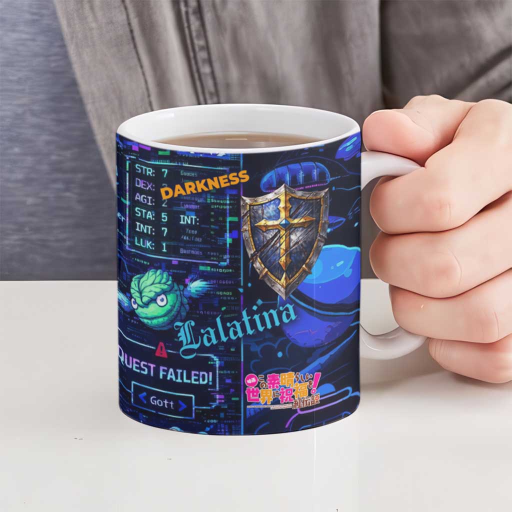 Darkness Lalatina Ceramic Mug Retro Anime RPG Interface Style