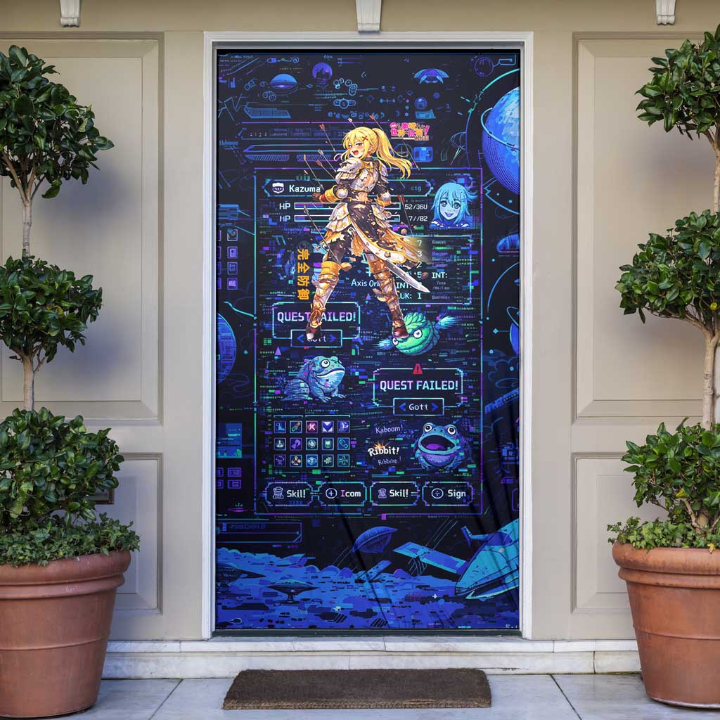 Darkness Lalatina Door Cover Retro Anime RPG Interface Style