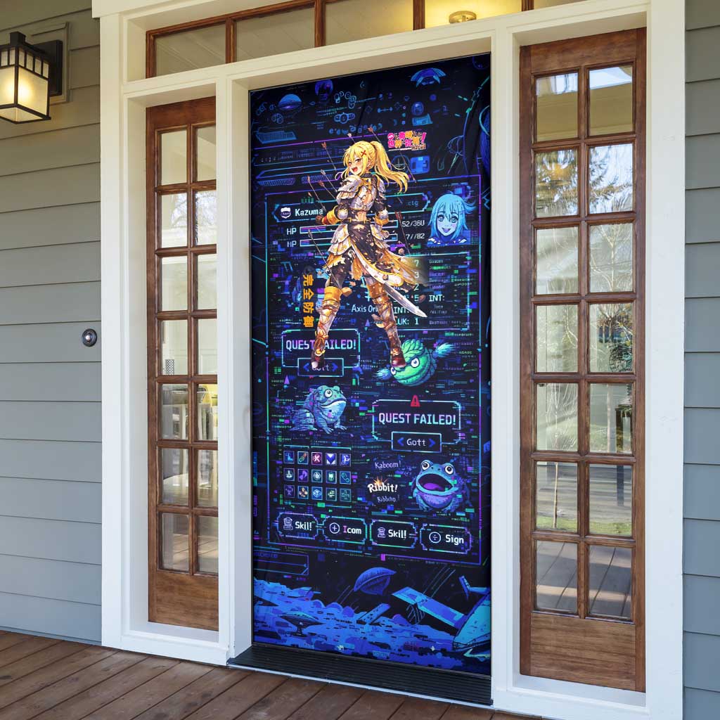 Darkness Lalatina Door Cover Retro Anime RPG Interface Style
