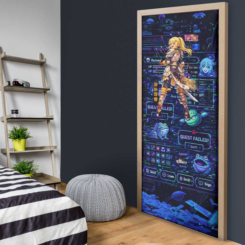 Darkness Lalatina Door Cover Retro Anime RPG Interface Style