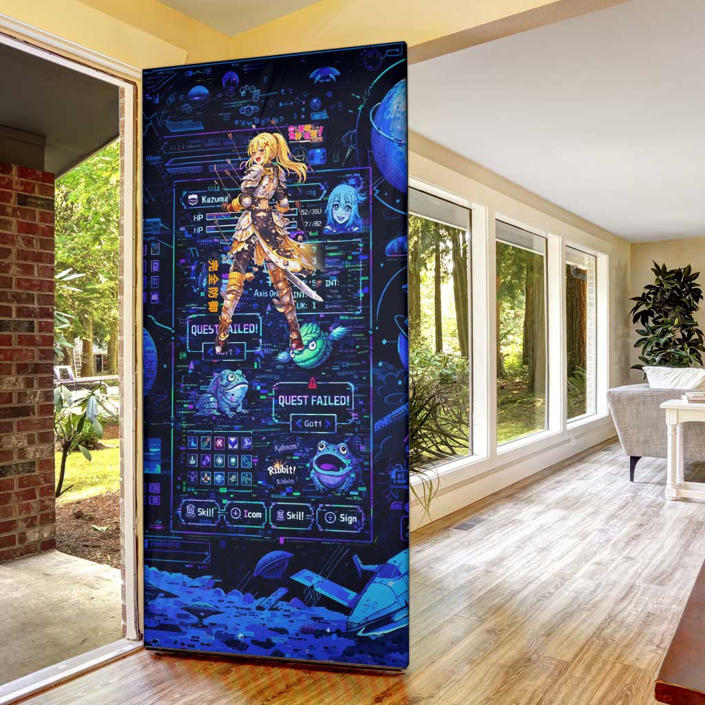 Darkness Lalatina Door Cover Retro Anime RPG Interface Style