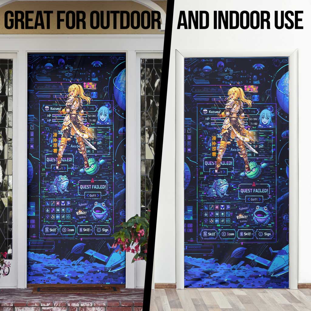 Darkness Lalatina Door Cover Retro Anime RPG Interface Style