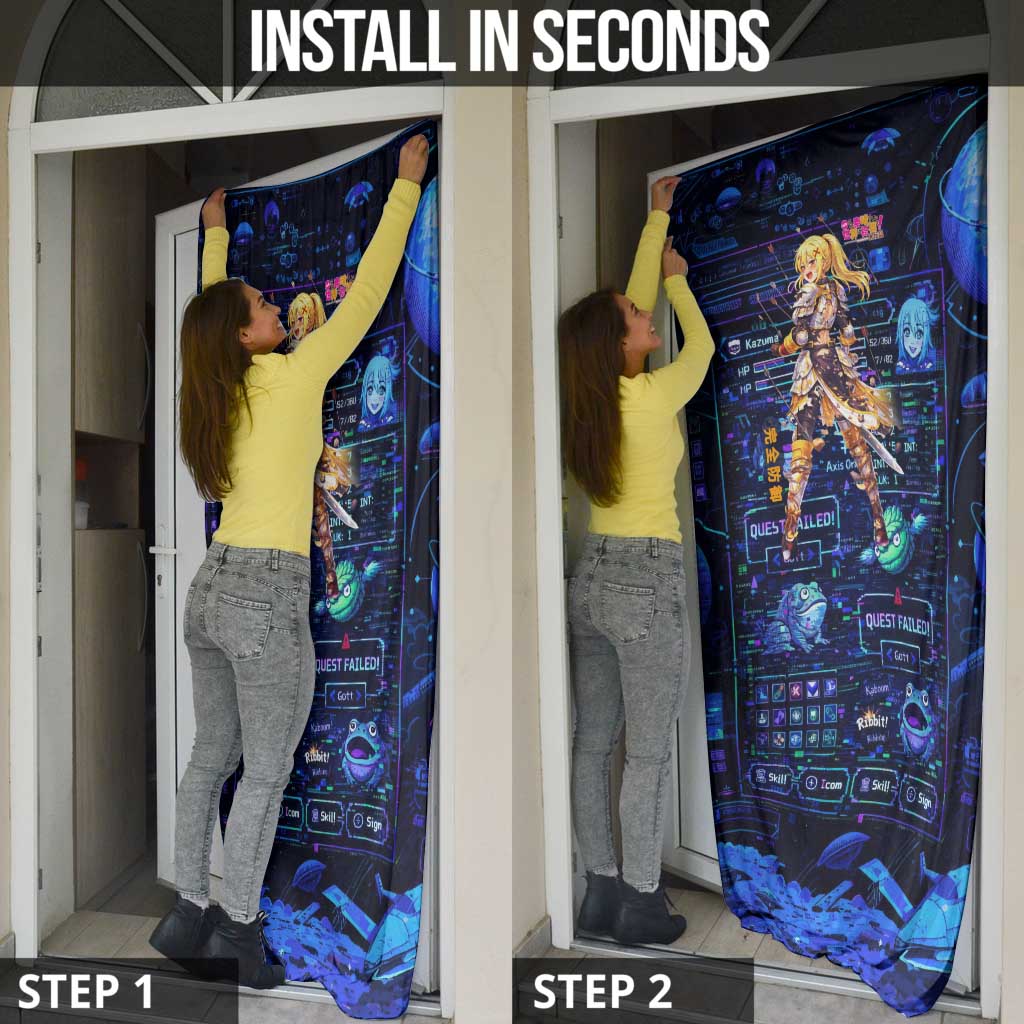 Darkness Lalatina Door Cover Retro Anime RPG Interface Style