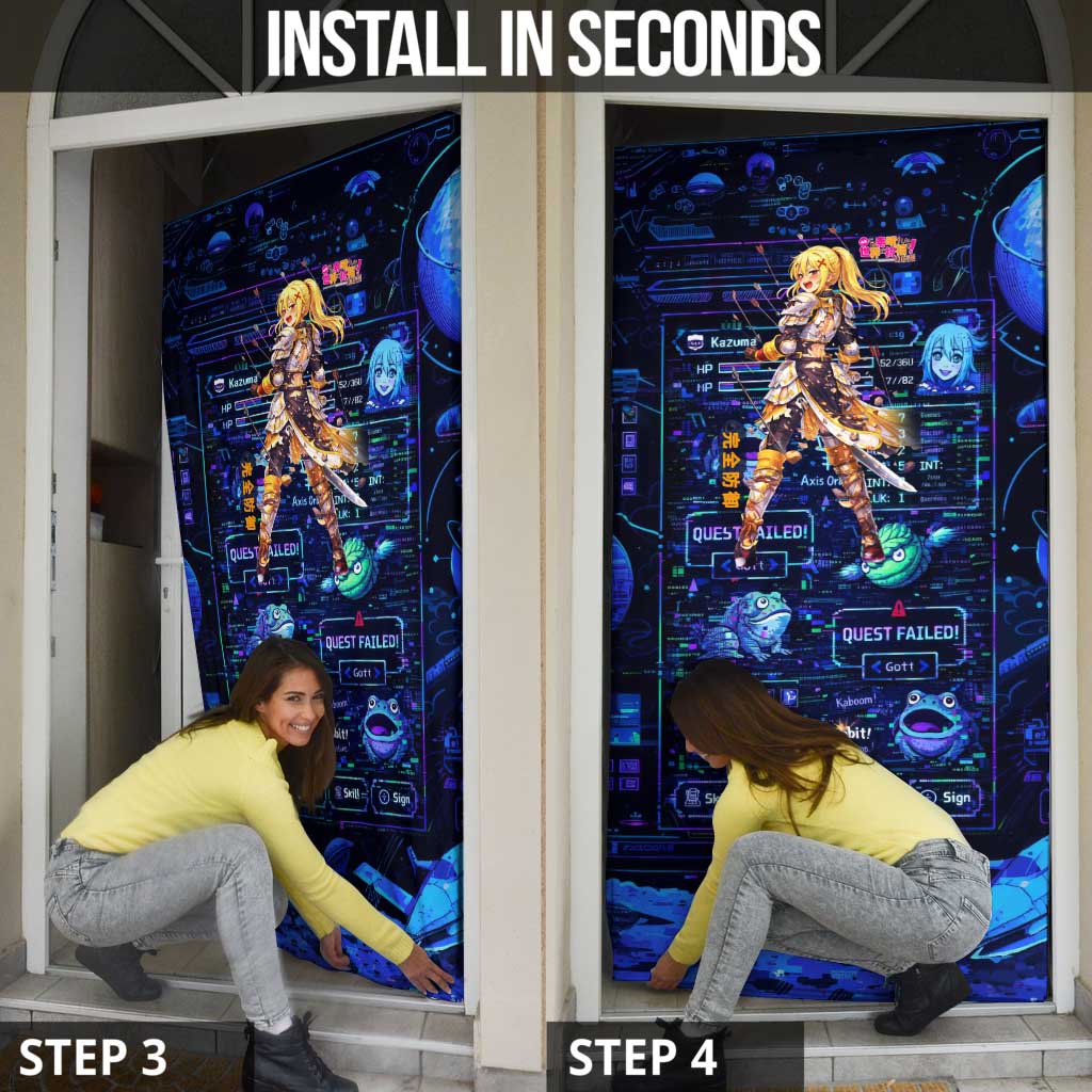 Darkness Lalatina Door Cover Retro Anime RPG Interface Style