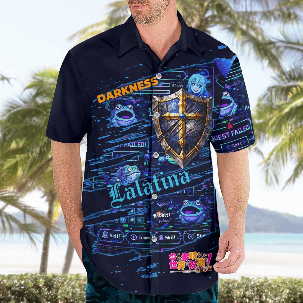 Darkness Lalatina Hawaiian Shirt Retro Anime RPG Interface Style