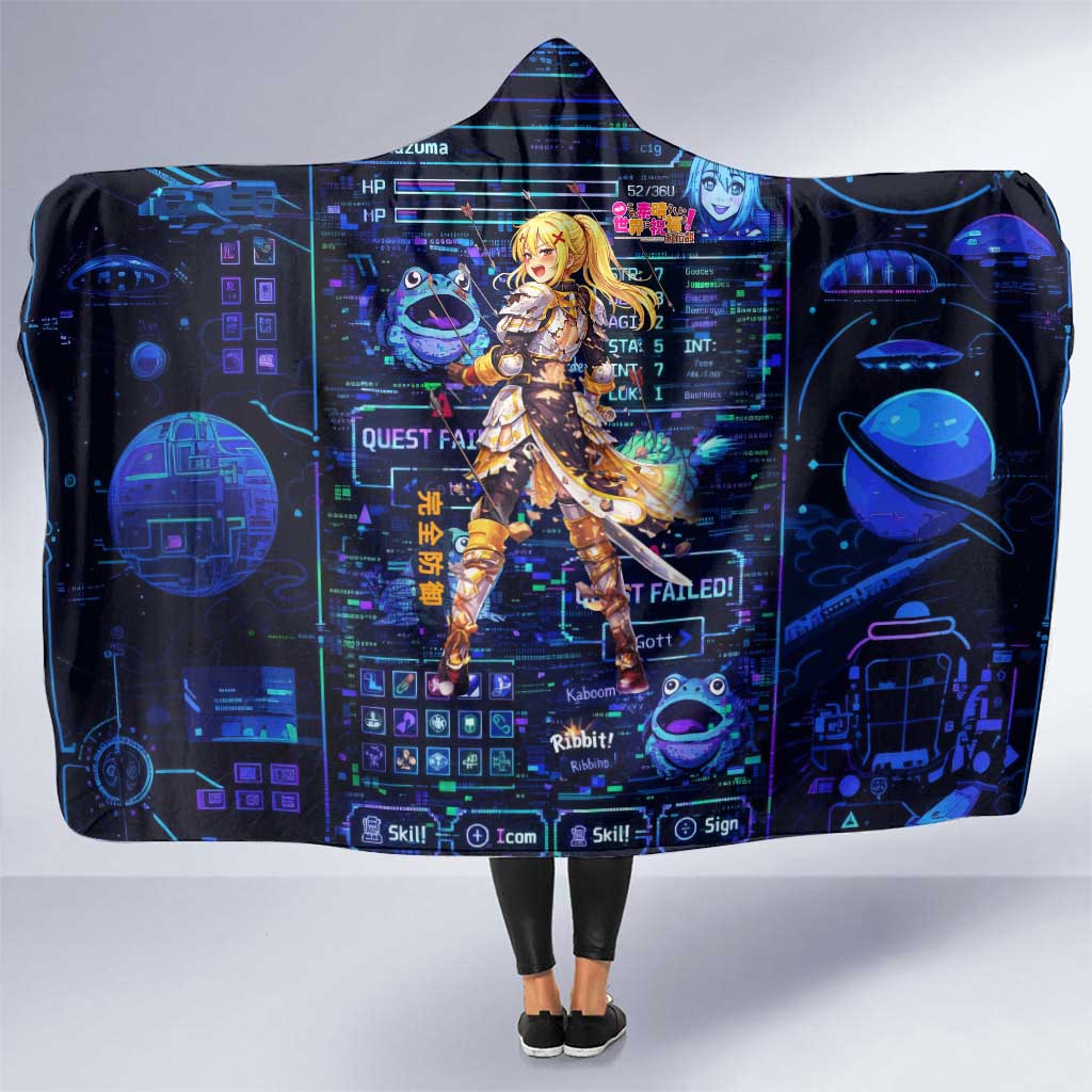 Darkness Lalatina Hooded Blanket Retro Anime RPG Interface Style