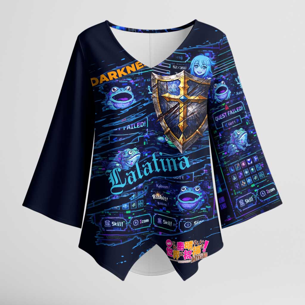 Darkness Lalatina Kimono Sleeve Blouse Retro Anime RPG Interface Style