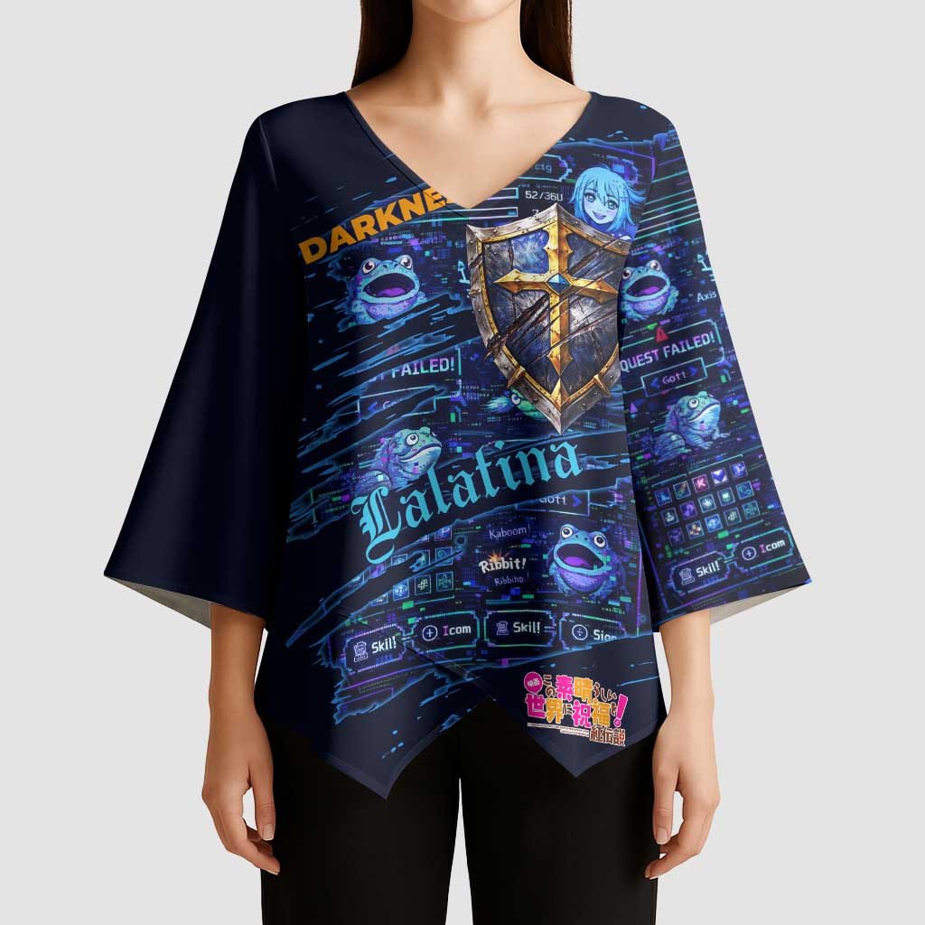 Darkness Lalatina Kimono Sleeve Blouse Retro Anime RPG Interface Style