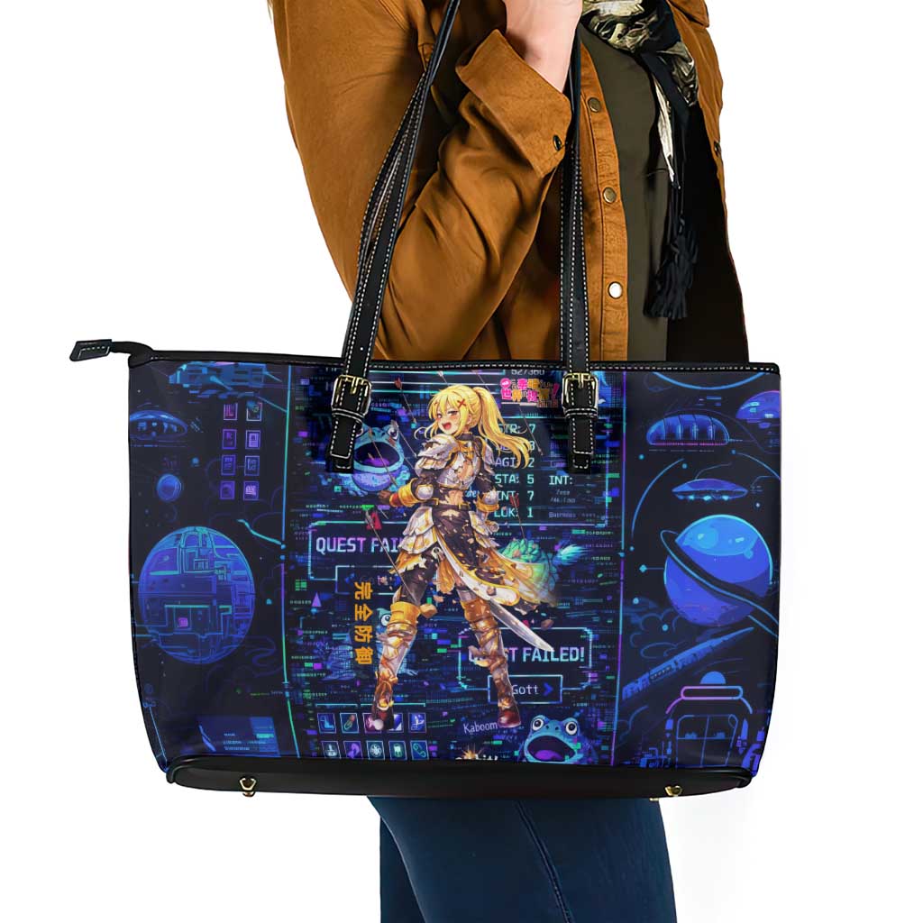 Darkness Lalatina Leather Tote Bag Retro Anime RPG Interface Style